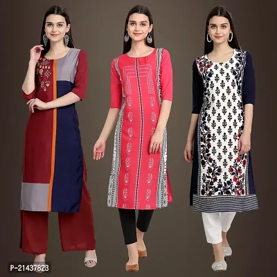 Fancy Crepe Kurtis for Women Pack Of 3