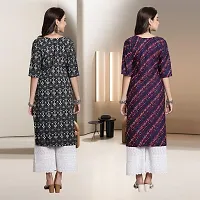 Fancy Rayon Kurtis For Women Pack Of 2-thumb1