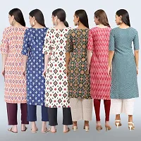 Women Stylish Crepe Printed Straight Kurta Combo-thumb1