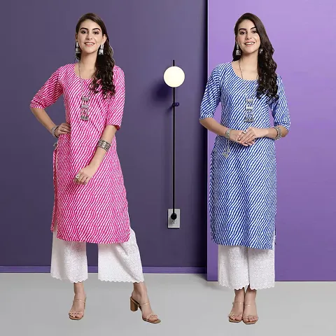 Fancy Rayon Kurtis For Women Pack Of 2