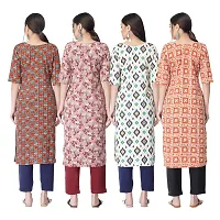 New Crepe Combo Printed Kurtis For Women Pack Of 4-thumb1