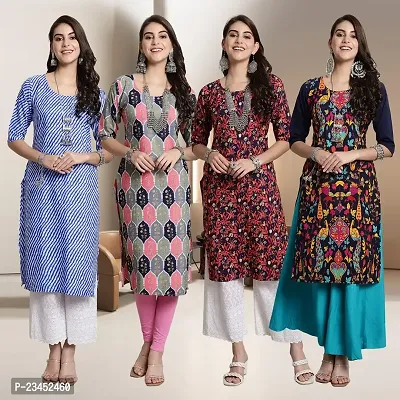 Fancy Crepe Kurtis for Women Pack Of 4-thumb0