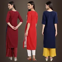 Fancy Crepe Kurtis for Women Pack Of 3-thumb1