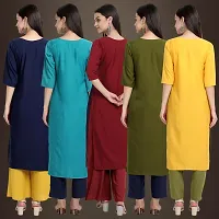 Fancy Crepe Kurtis For Women Pack Of 5-thumb1