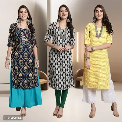 Fancy Rayon Kurtis For Women Pack Of 3