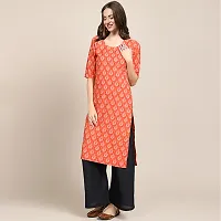 Stylish Women Crepe Straight Kurta-thumb1