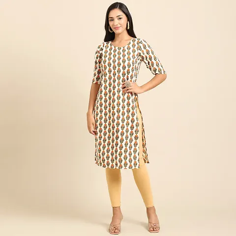 Stylish Crepe Striped Straight Kurta