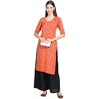 Stylish Women Crepe Straight Kurta-thumb1