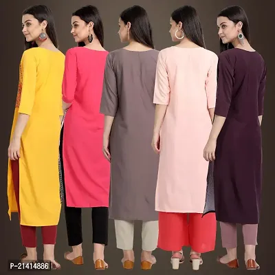 Fancy Crepe Kurtis For Women Pack Of 5-thumb2