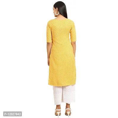 Women Crepe Digital Printed Straight Kurti { Pack of 5 }-thumb2