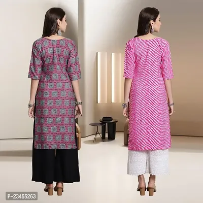 Fancy Rayon Kurtis For Women Pack Of 2-thumb2