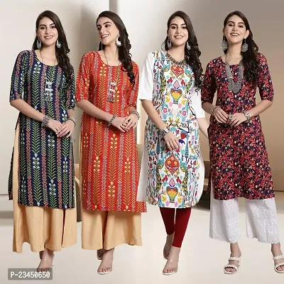 Fancy Crepe Kurtis for Women Pack Of 4