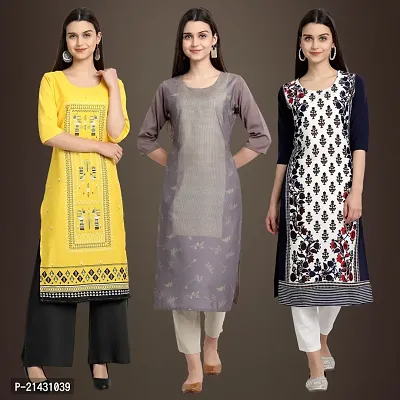 Fancy Crepe Kurtis for Women Pack Of 3