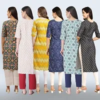 Women Stylish Crepe Printed Straight Kurta Combo-thumb1