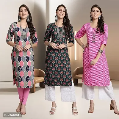 Fancy Rayon Kurtis For Women Pack Of 3