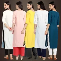 Fancy Crepe Kurtis For Women Pack Of 5-thumb1