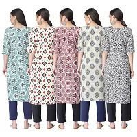 New Crepe Printed Kurtis Combo For Women Pack Of 5-thumb1