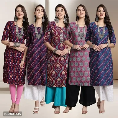 Fancy Crepe Kurtis For Women Pack Of 5