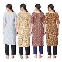 New Crepe Combo Printed Kurtis For Women Pack Of 4-thumb1