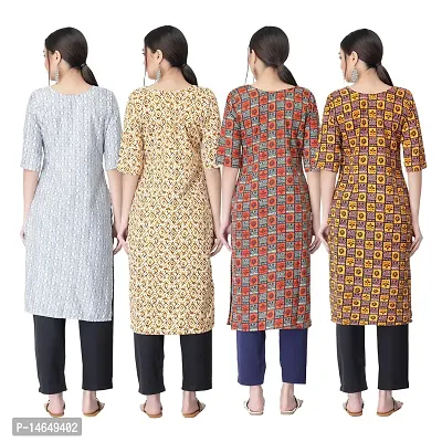 New Crepe Combo Printed Kurtis For Women Pack Of 4-thumb2