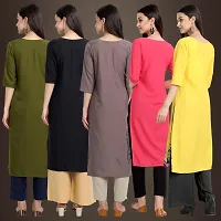 Fancy Crepe Kurtis For Women Pack Of 5-thumb1