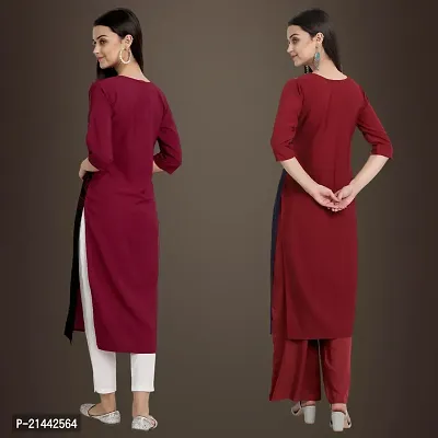 Fancy Crepe Kurtis for Women Pack Of 2-thumb2