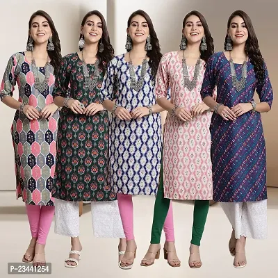 Fancy Crepe Kurtis For Women Pack Of 5