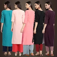 Fancy Crepe Kurtis For Women Pack Of 5-thumb1