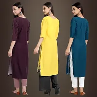 Fancy Crepe Kurtis for Women Pack Of 3-thumb1