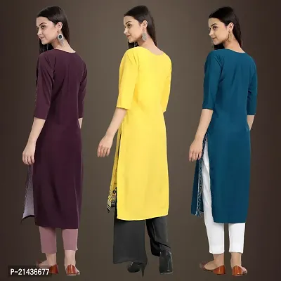 Fancy Crepe Kurtis for Women Pack Of 3-thumb2