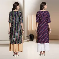 Fancy Rayon Kurtis For Women Pack Of 2-thumb1