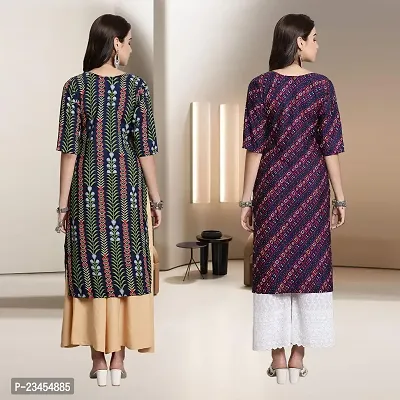 Fancy Rayon Kurtis For Women Pack Of 2-thumb2