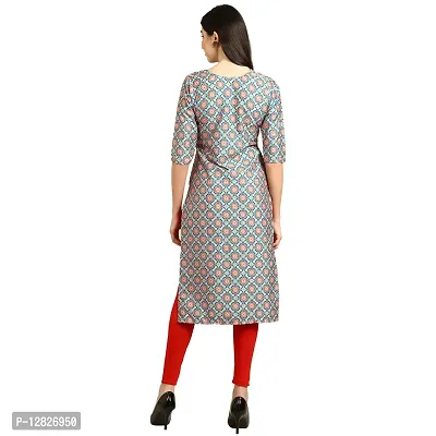 Women Crepe Digital Printed Straight Kurti { Pack of 5 }-thumb3