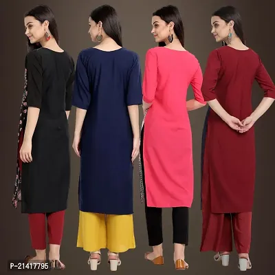 Fancy Crepe Kurtis for Women Pack Of 4-thumb2