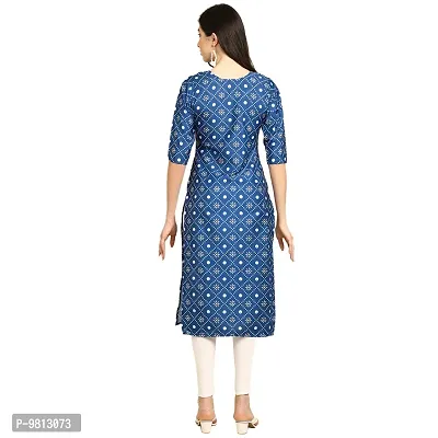 Women Crepe Digital Printed Straight Kurti  Pack of 6-thumb5