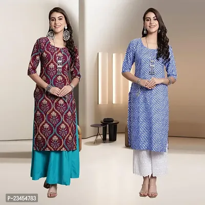 Fancy Rayon Kurtis For Women Pack Of 2