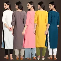 Fancy Crepe Kurtis For Women Pack Of 5-thumb1