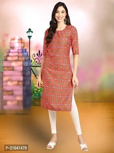 Fancy Crepe Printed Stitched Kurta For Women