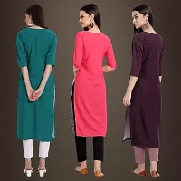 Fancy Crepe Kurtis for Women Pack Of 3-thumb1