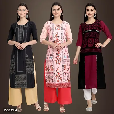 Fancy Crepe Kurtis for Women Pack Of 3