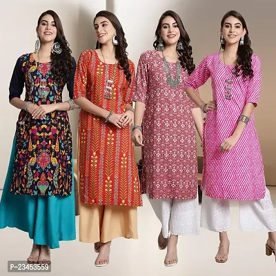 Fancy Crepe Kurtis for Women Pack Of 4