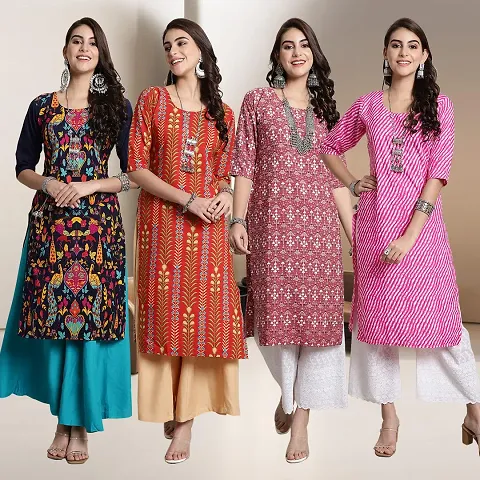 Fancy Crepe Kurtis for Women Pack Of 4