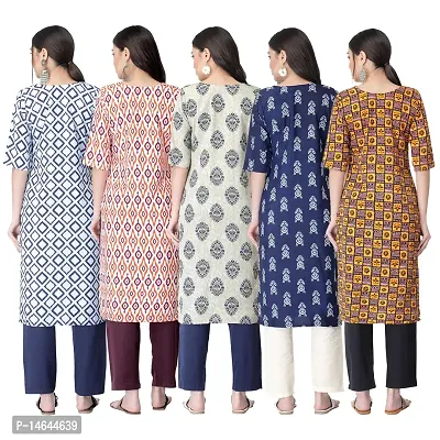 New Crepe Printed Kurtis Combo For Women Pack Of 5-thumb2