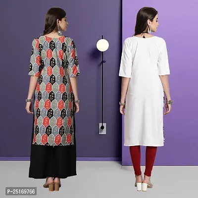 Fancy Crepe Kurtas For Women Pack Of 2-thumb2