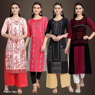 Fancy Crepe Kurtis for Women Pack Of 4-thumb0