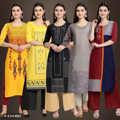 Fancy Crepe Kurtis For Women Pack Of 5