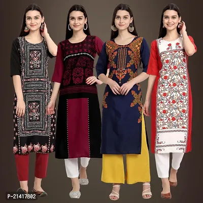 Fancy Crepe Kurtis for Women Pack Of 4