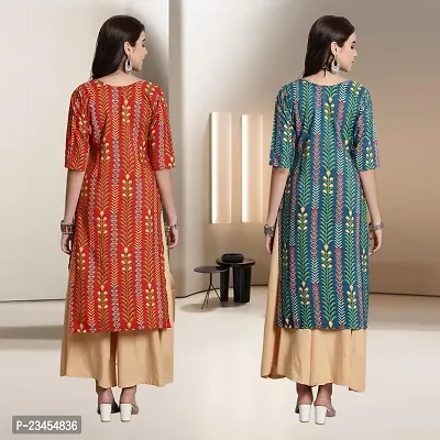 Fancy Rayon Kurtis For Women Pack Of 2-thumb2