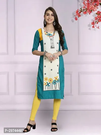 Attractive Multicoloured Printed Crepe Kurta Combo Of 3-thumb2