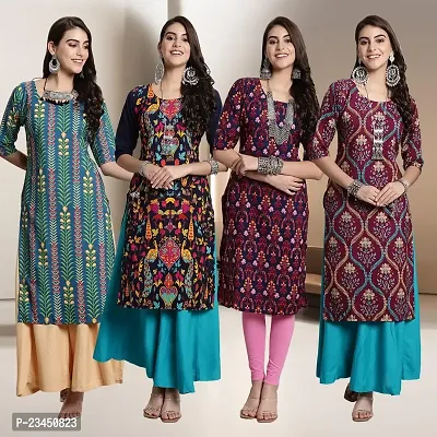 Fancy Crepe Kurtis for Women Pack Of 4-thumb0